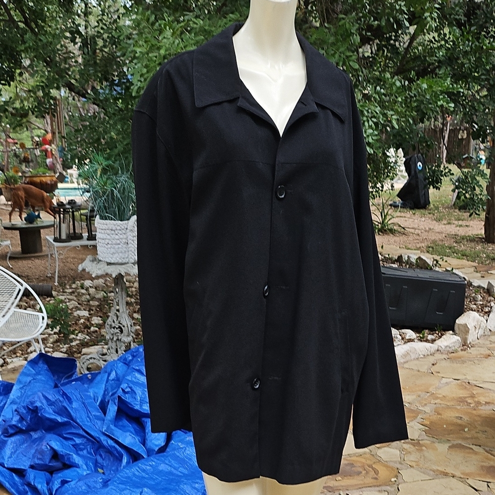 Pronto-Uomo Black Polyester Soft Jacket Lined Ins… - image 1